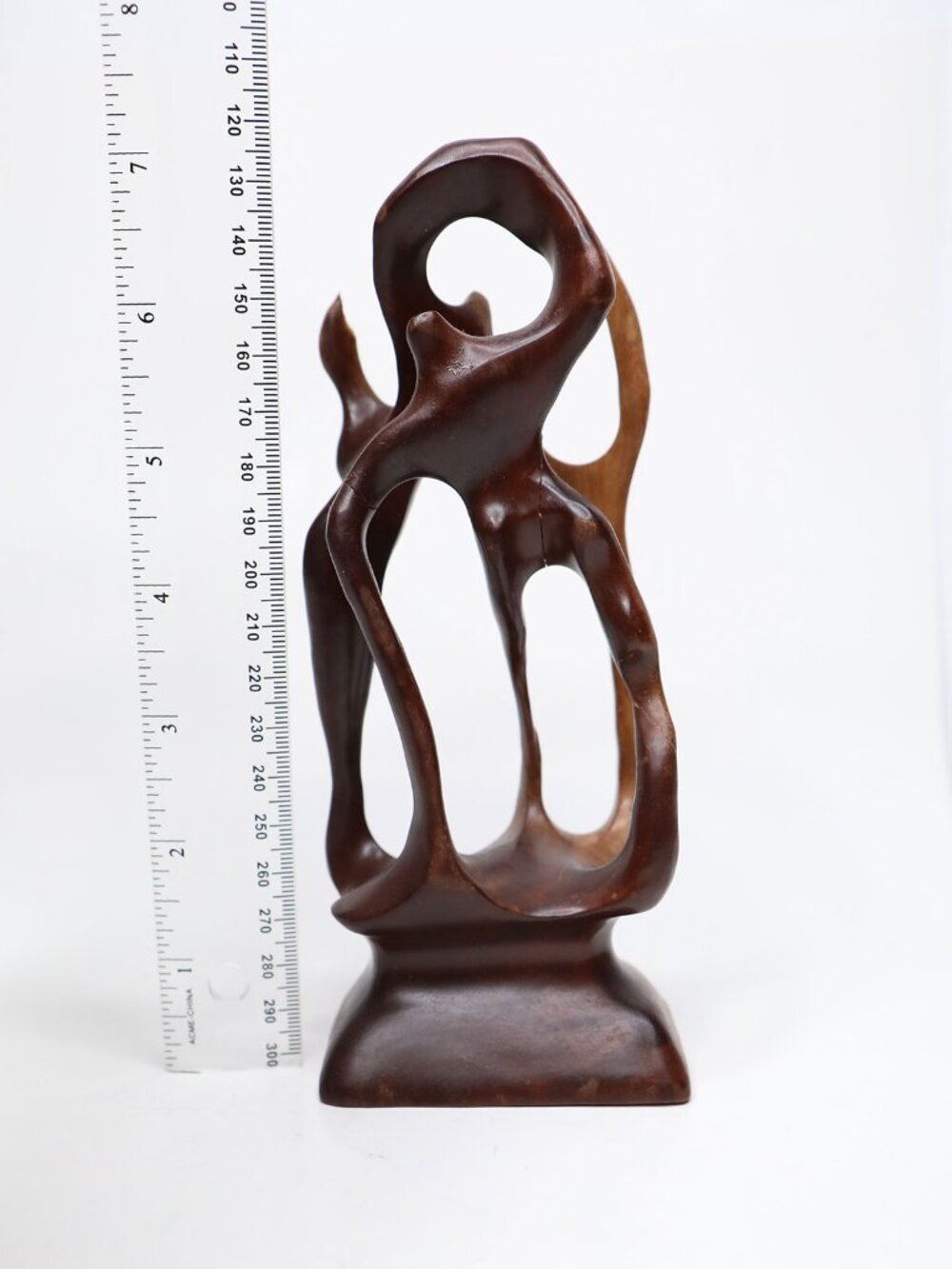 Vintage Mid-Century Modern Abstract Wood Sculpture - Biomorphic Carving - Picture 6 of 14